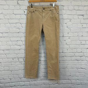 LRL Lauren Jeans Co. Women's Straight Leg Mid Rise Corduroy Jeans, Size‎ 4, Tan